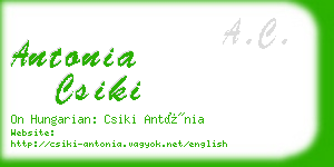 antonia csiki business card